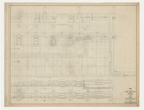 Entrée principale : plan et détail, Imprimerie Nationale du Canada, Hull, Québec, Canada