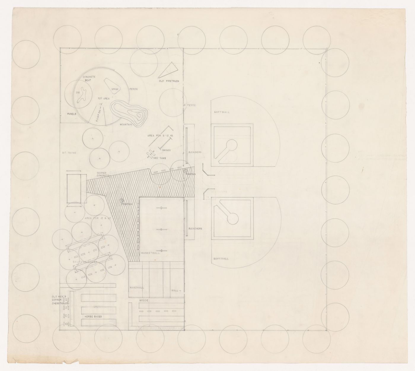 Plan for recreational area at 18th and Bigler Streets, Philadelphia, Pennsylvania