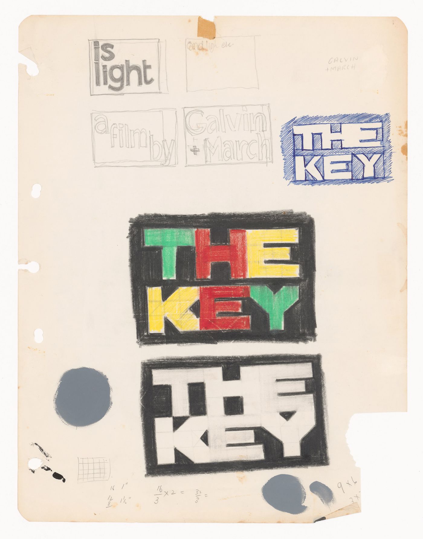 Title designs for documentary "The Key"