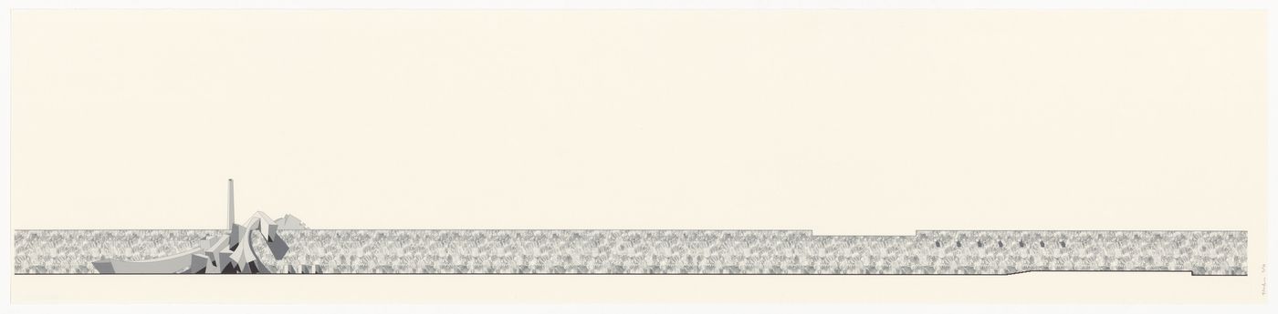 Drawing for City Gate, Karl: An Architectural Narrative, Rome, Italy