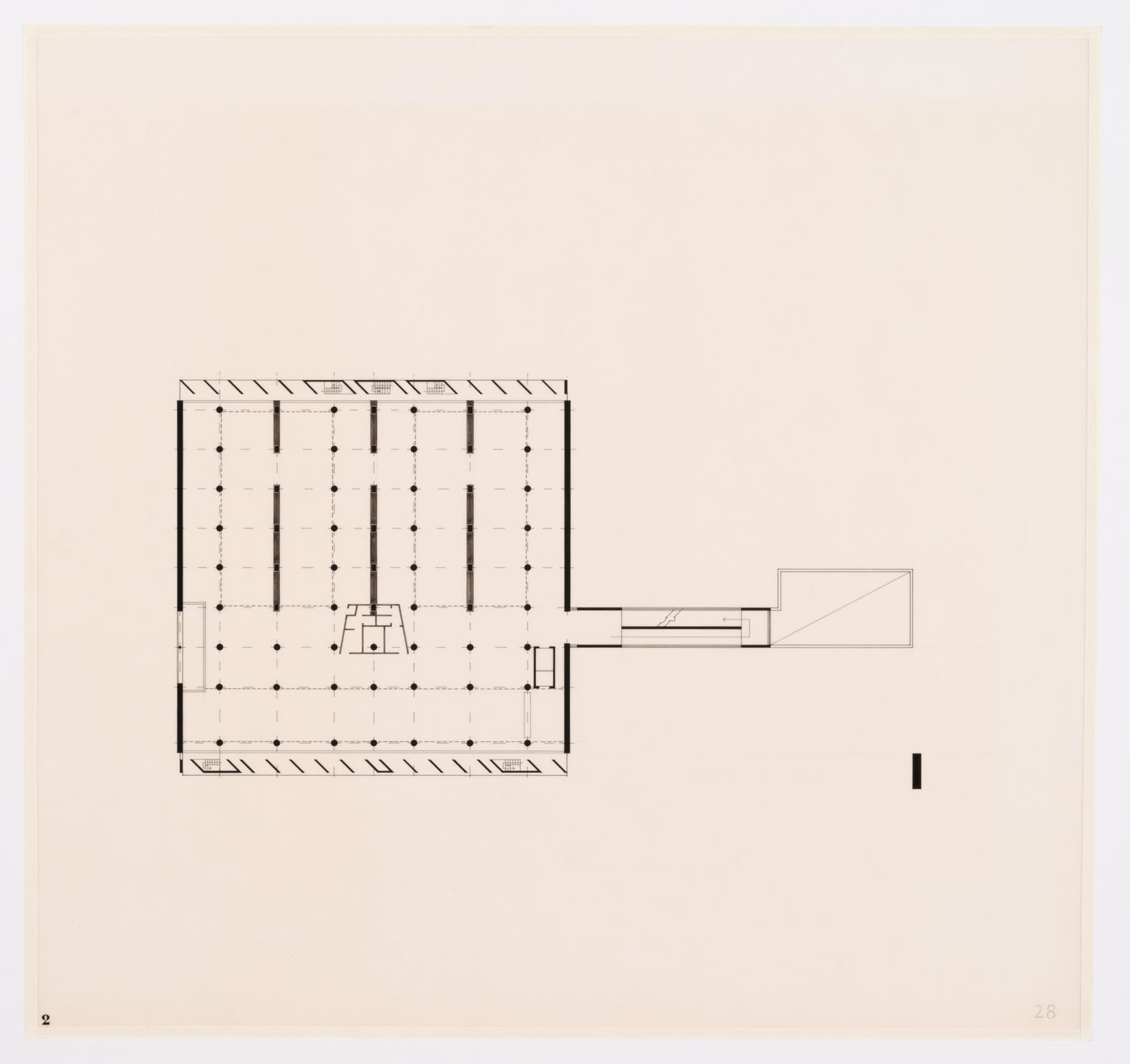 Floor plan for the Museum of Knowledge, in Sector 1, in Chandigarh, India