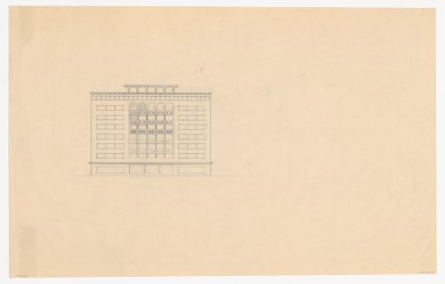 Principal elevation for a model for a mixed-use development for the reconstruction of the Hofplein (city centre), Rotterdam, Netherlands