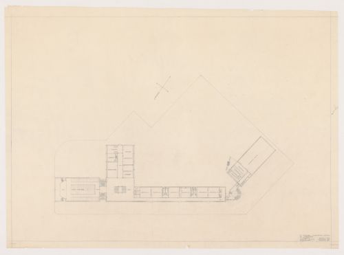 First floor plan for the Second Liberal Christian Lyceum, The Hague, Netherlands