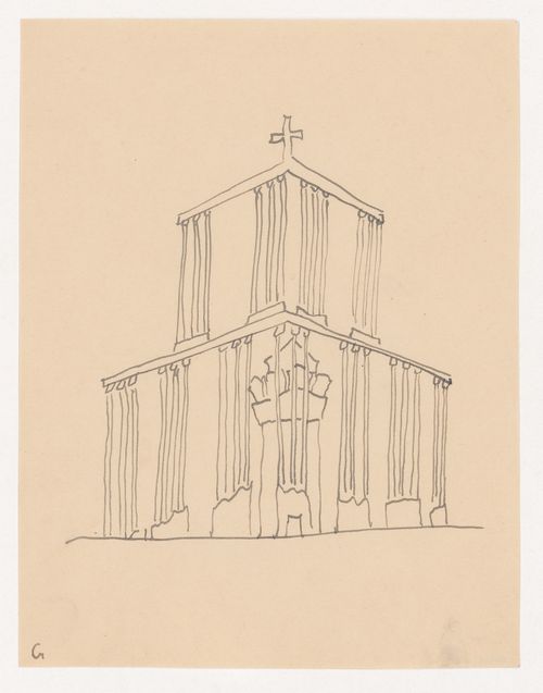 Visionary design for the façade of a church
