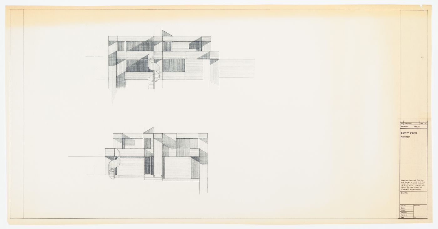 Oberlander Residence (Ravine House): elevations