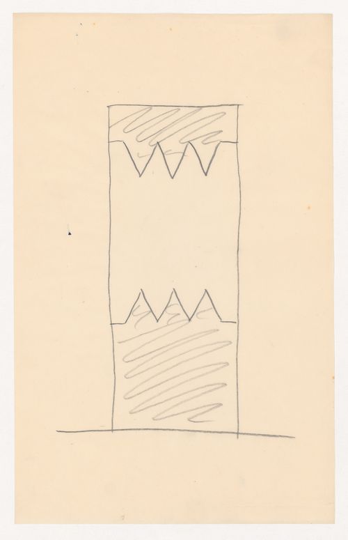 Conceptual drawing for a tiled stove