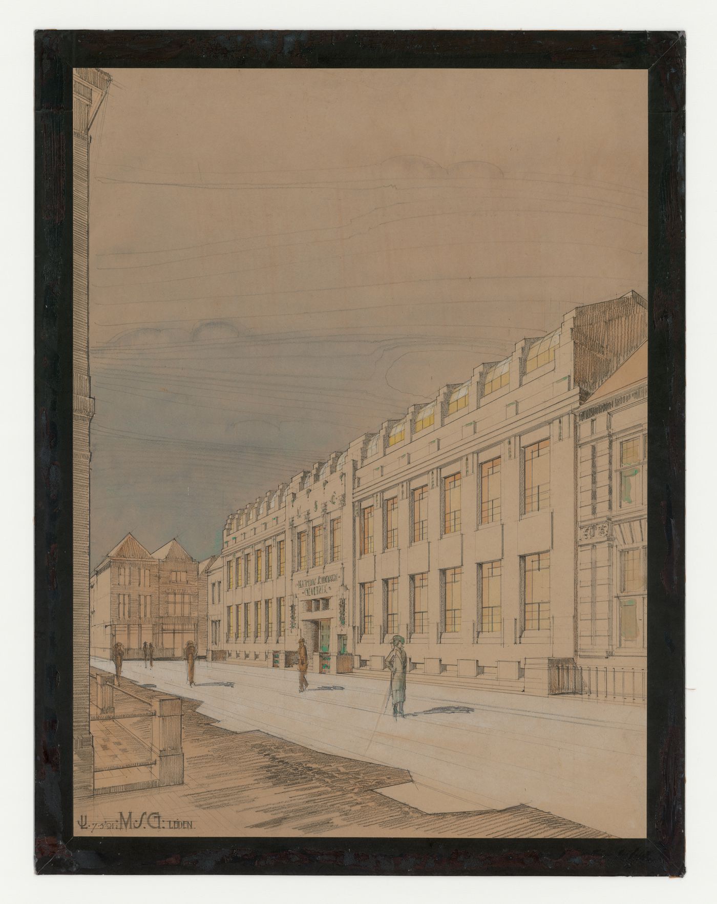 Perspective for a university [?] building, Leiden, Netherlands