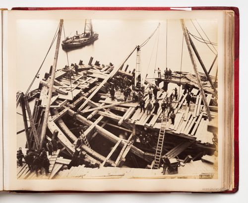 View of the Forth Bridge under construction, Firth of Forth, Scotland, United Kingdom