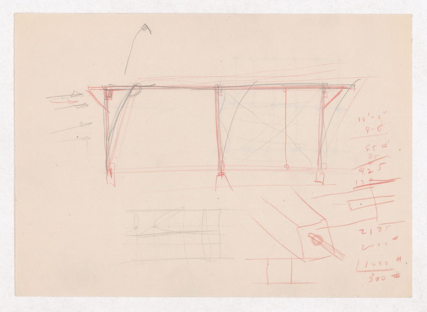 Various documents and drawings including furniture design and office renovation: File G 687