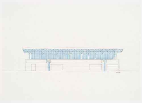 North elevation, Galaxy Toyama Gymnasium, Imizu, Toyama, Japan