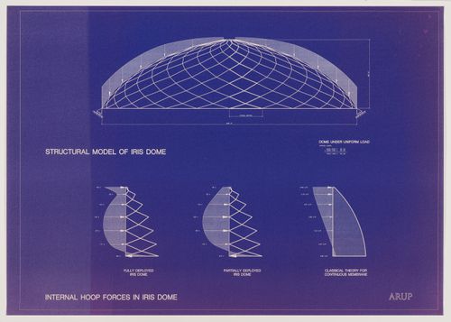 Structural model of Iris Dome showing internal hoop forces