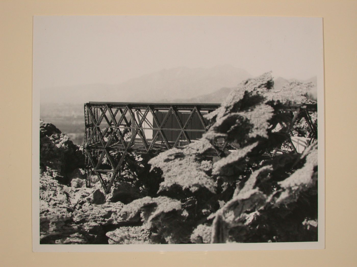 Photograph of a model for the Proposal for a Prefabricated House