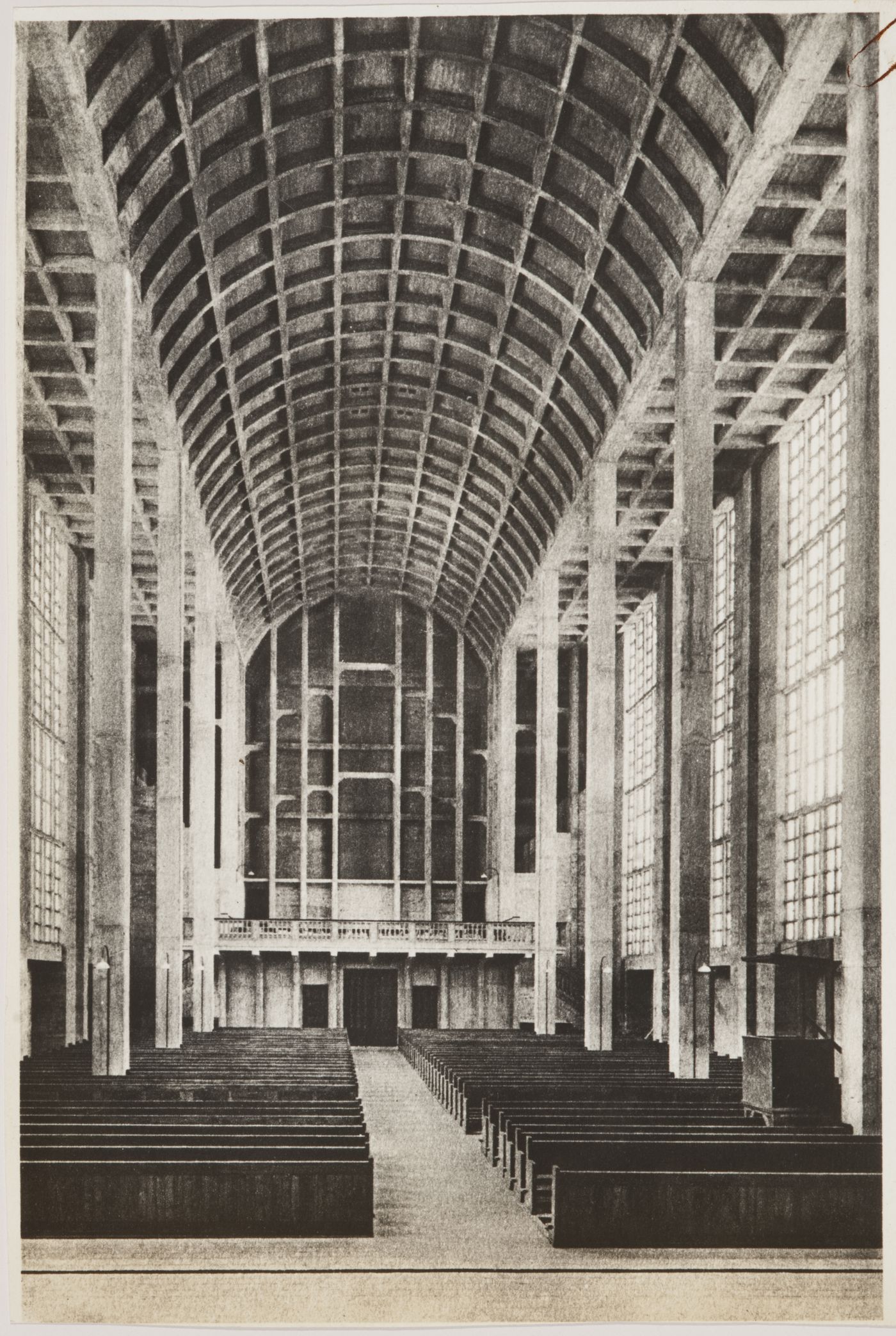 Interior view of the church of Saint-Antoine of Basel, Switzerland