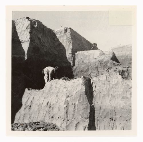 View of excavation work for the Secretariat Building, Chandigarh, India