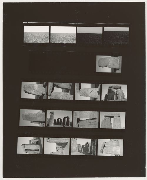 Contact sheet of views of Stonehenge, England