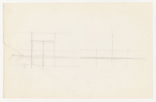 Partial sketch elevations for the entrance for the Metallurgy Building, Illinois Institute of Technology, Chicago