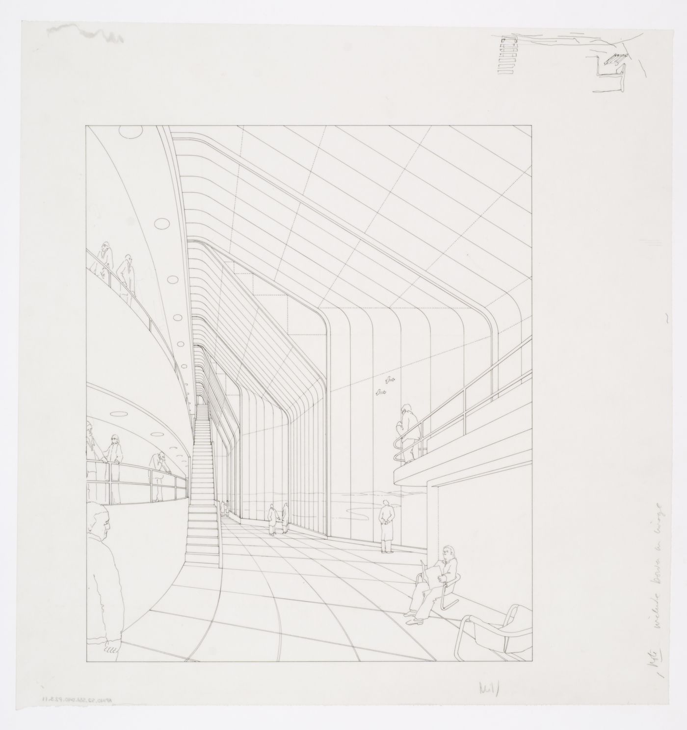 British Olivetti Headquarters, Milton Keynes, England: interior perspective