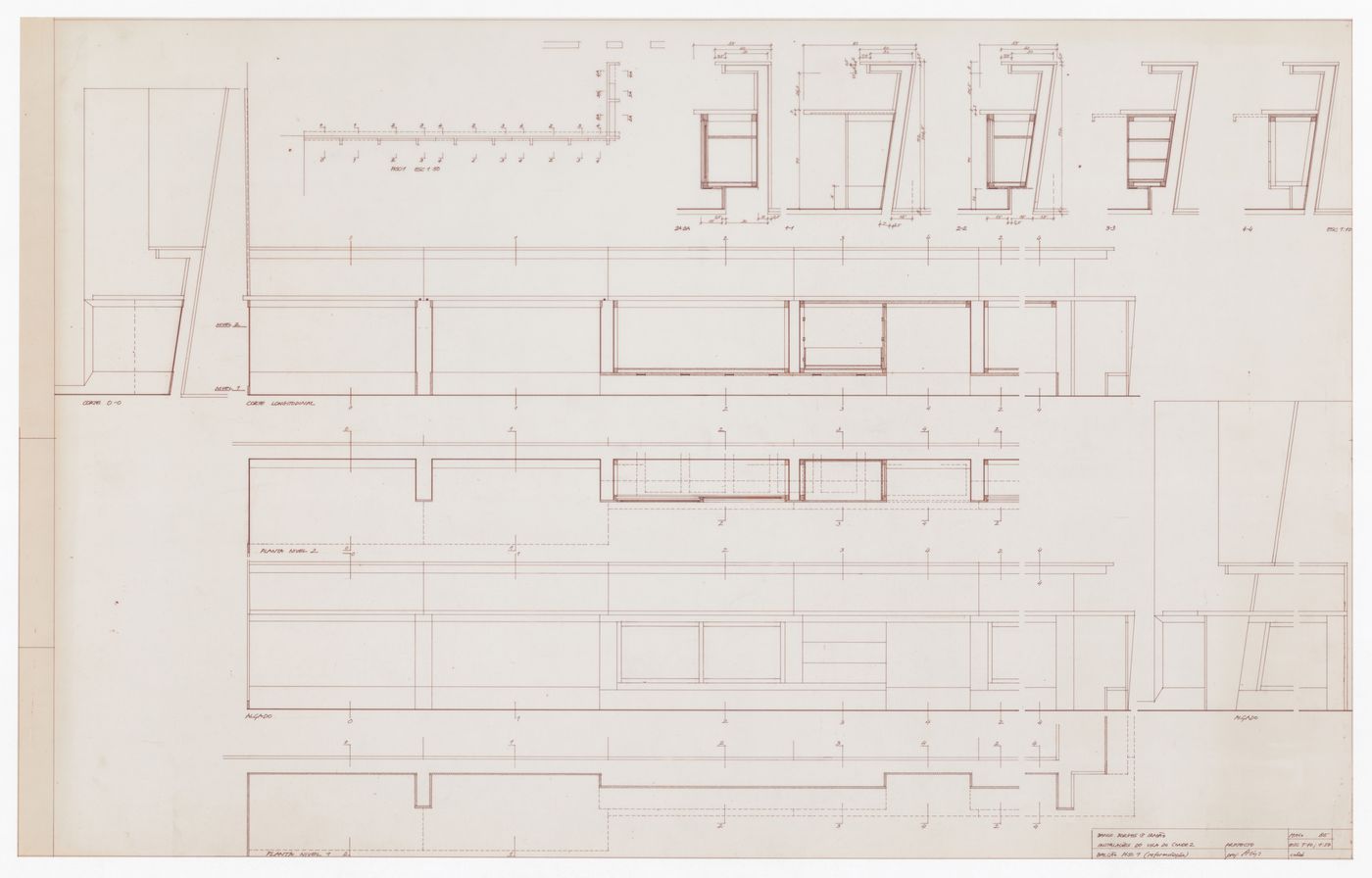 Details of the counter of the first floor for Banco Borges & Irmão II [Borges & Irmão bank II], Vila do Conde, Portugal