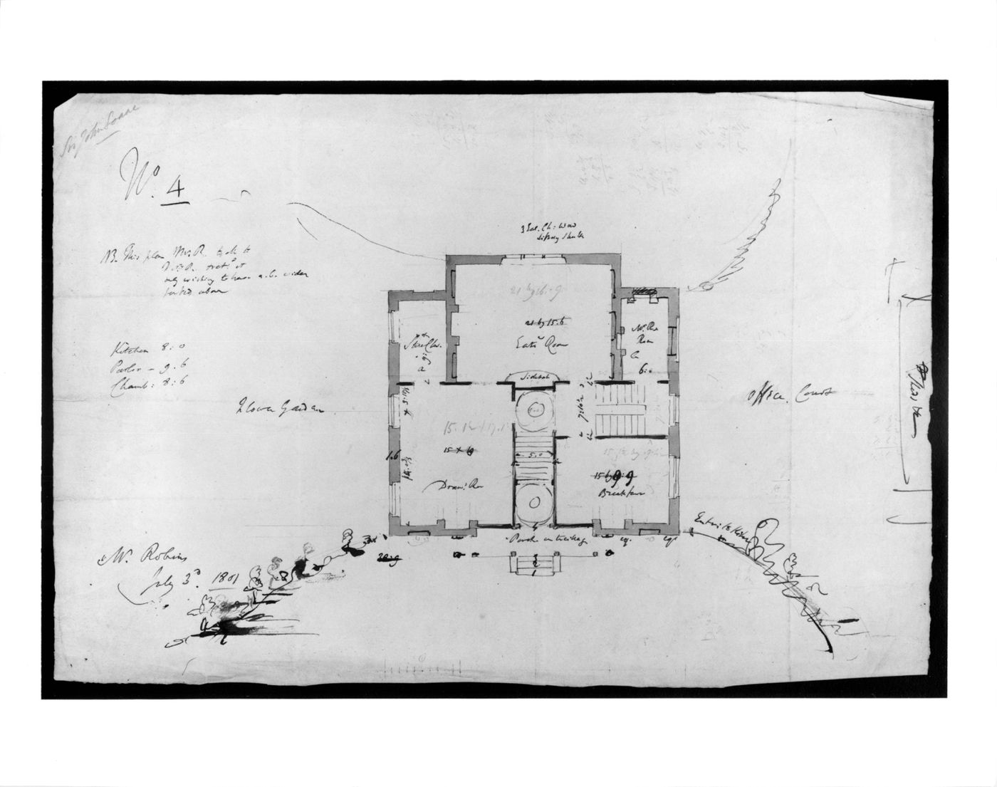 Plan for a villa for Norwood Green, Middlesex