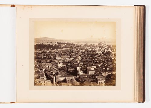 Partial view of Constantinople (now Istanbul) showing the Topkapi Palace, the Sea of Marmara, Hagia Sophia (also now known as Ayasofya Müzesi) and a university, Ottoman Empire (now in Turkey)