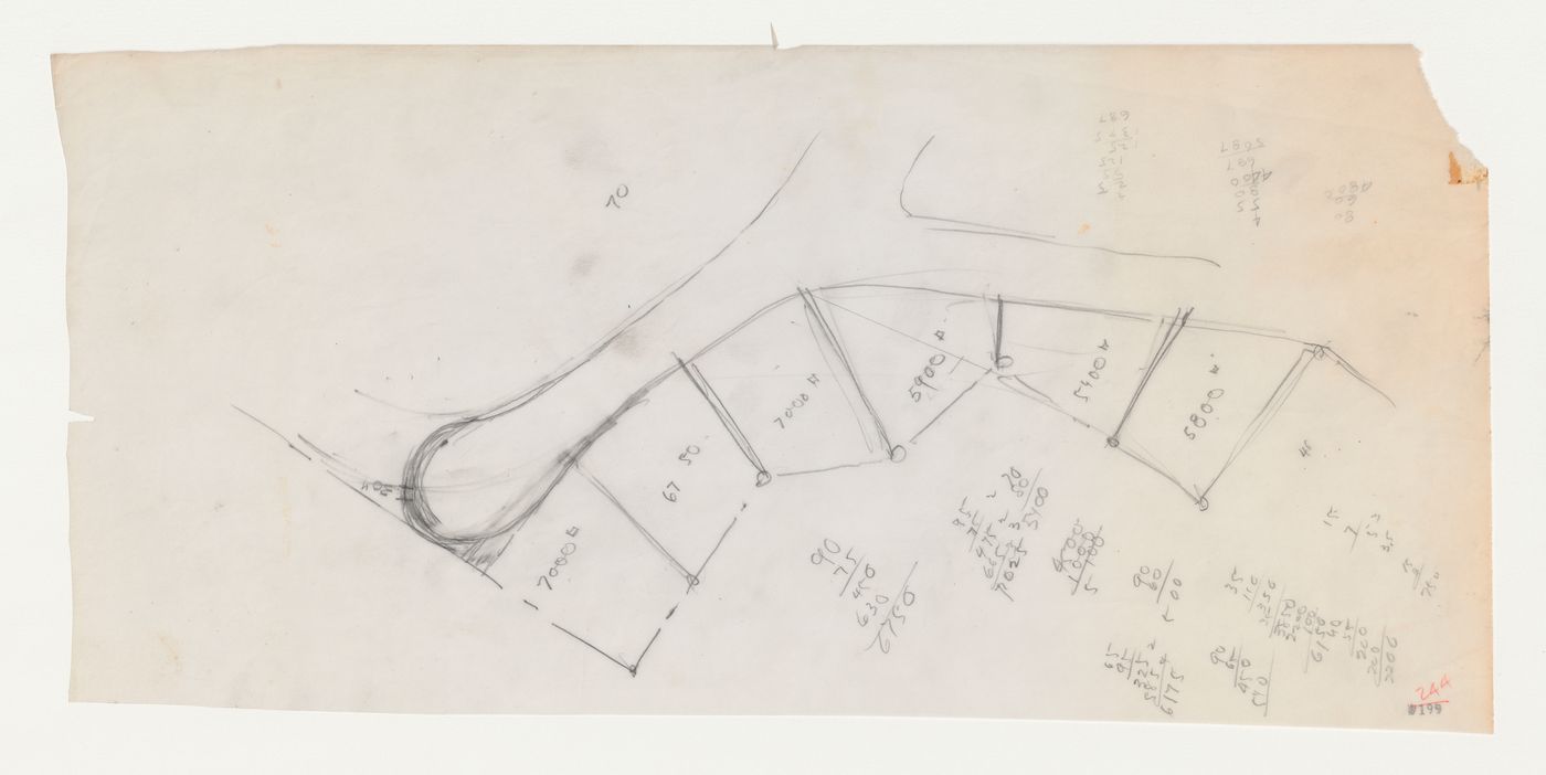 Swedenborg Memorial Chapel, El Cerrito, California: Plan for lot subdivision