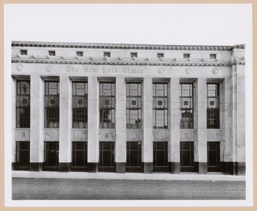 View of the principal façade of the New York Times Building, New York City, New York