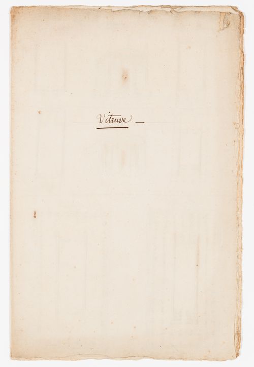 Folio of buildings and ground plans taken from an edition of Vitruvius