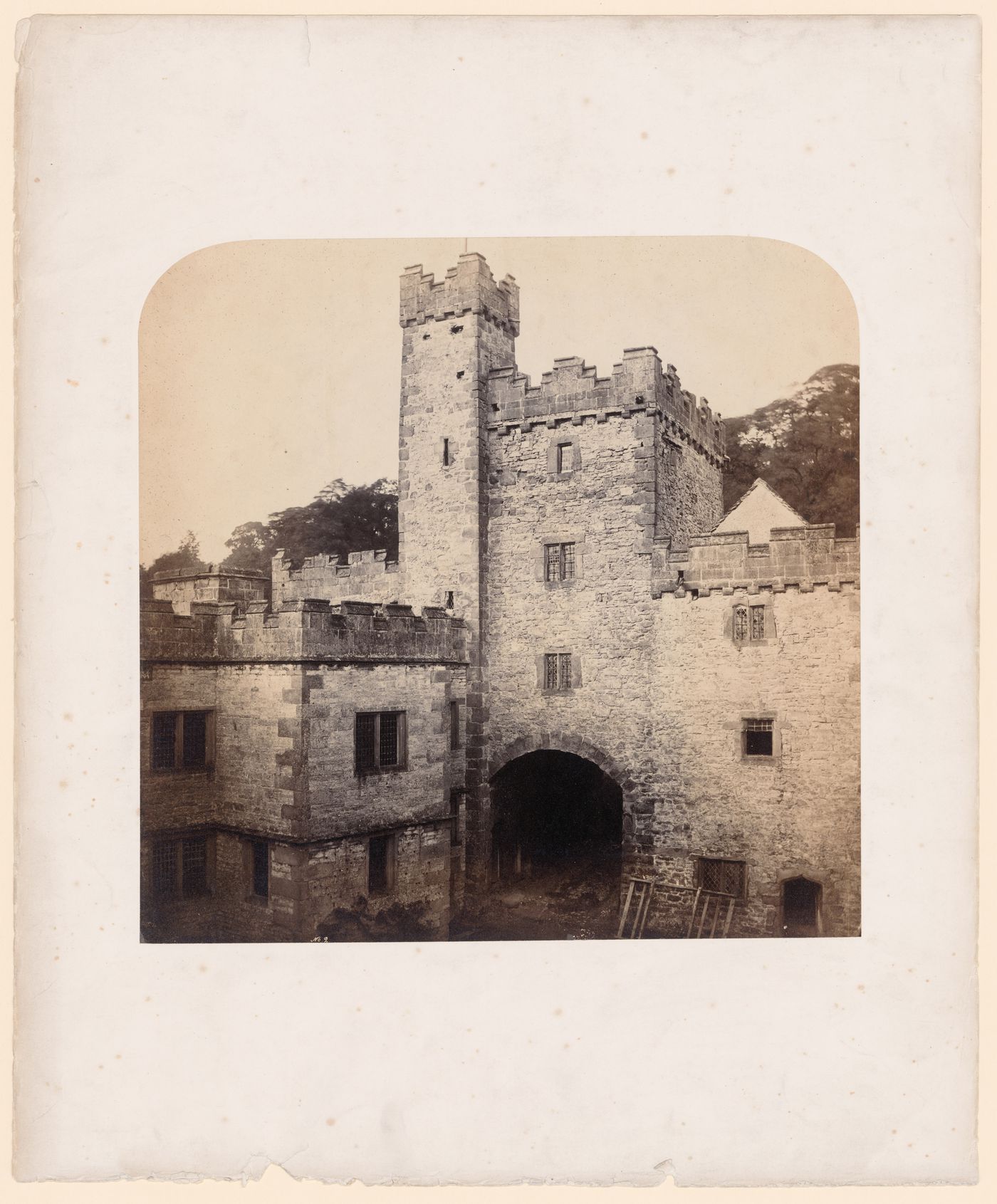 View of Sentry Tower, Haddon Hall, Derbyshire, England
