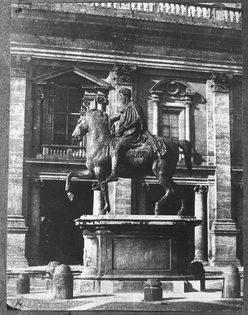 View of Marcus Aurelius statue, Rome, Italy