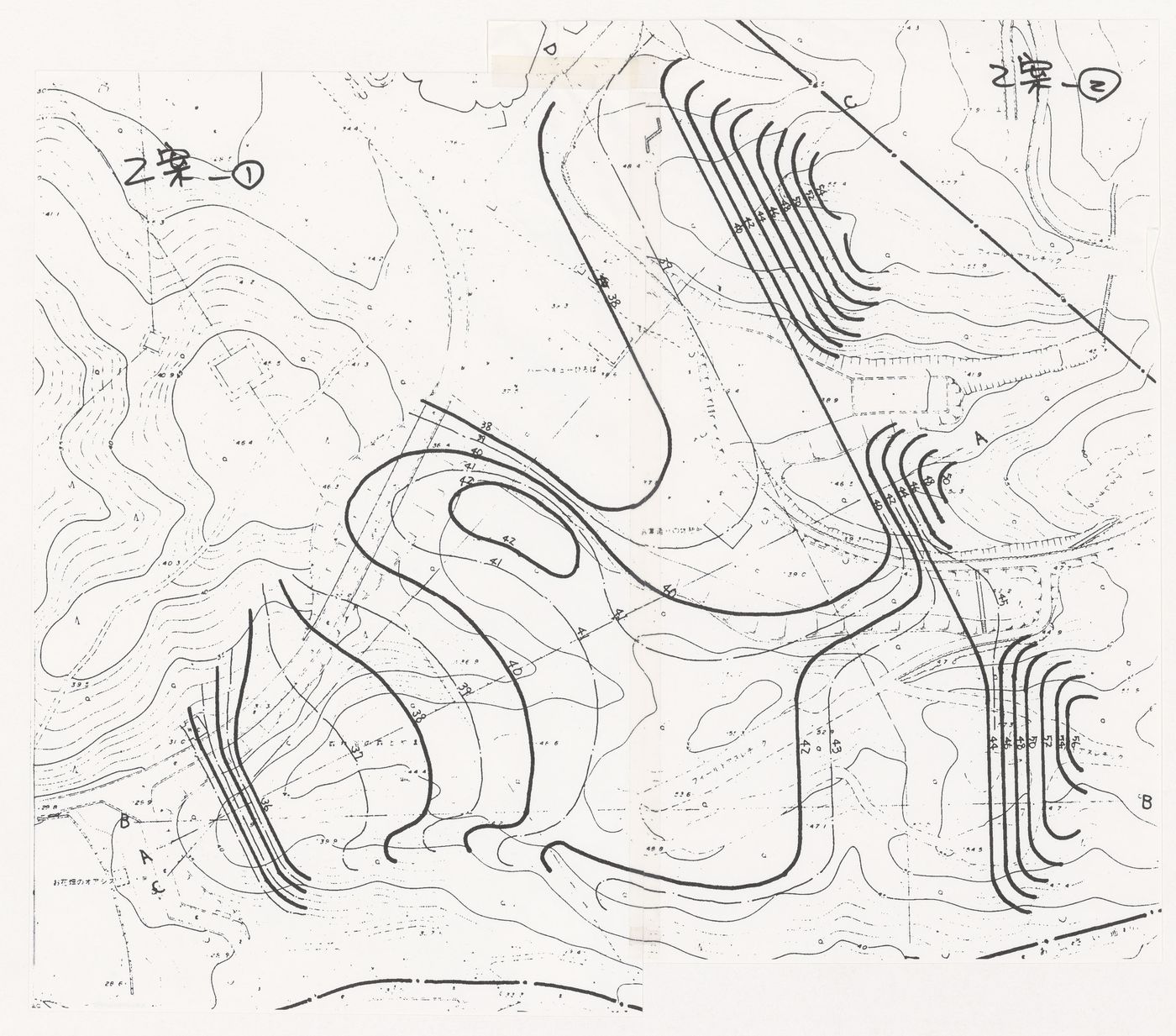 Map of site for Galaxy Toyama Gymnasium, Imizu, Japan