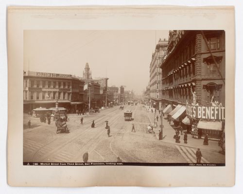 Market Street from Third Street, San Francisco, looking east
