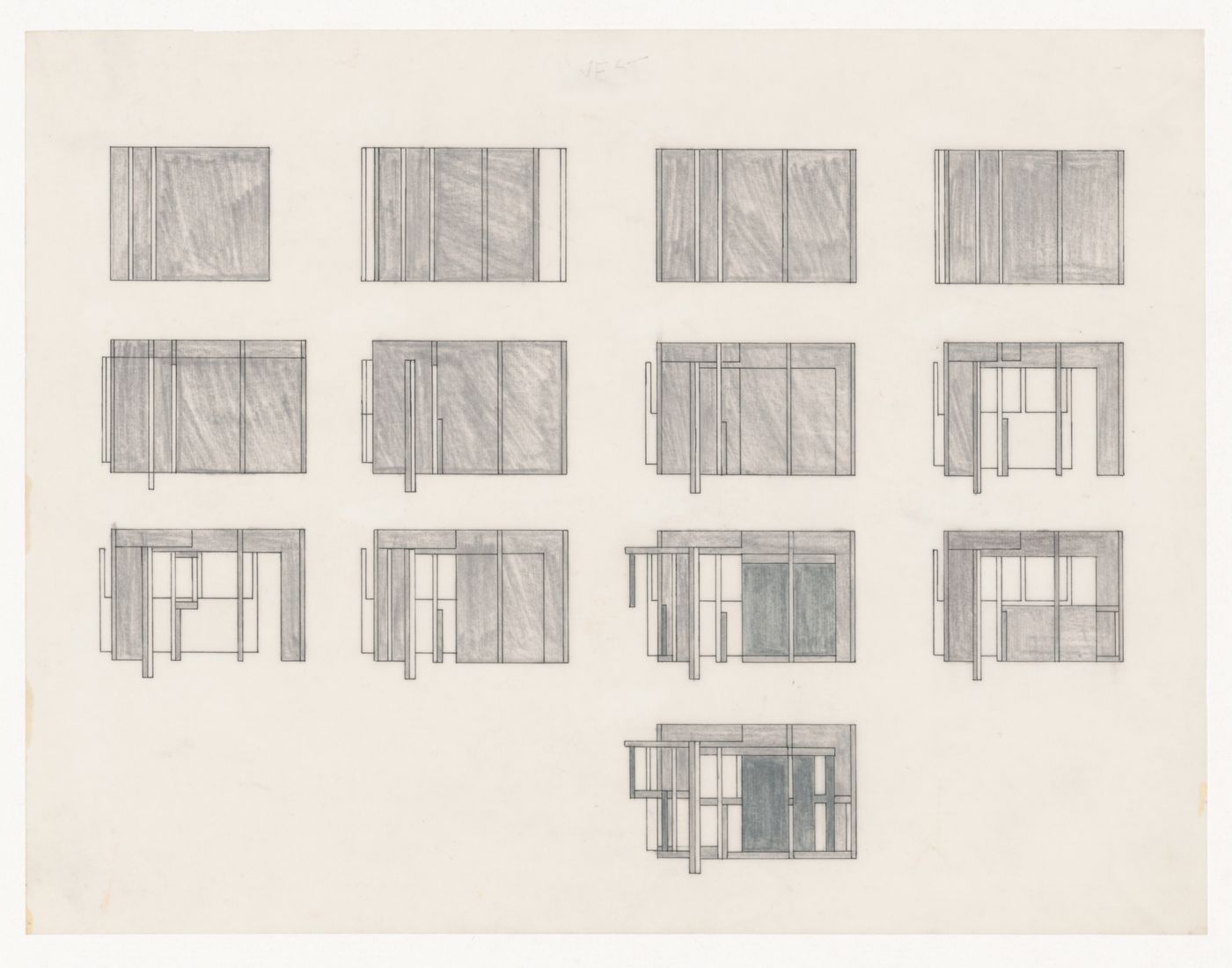 Sketch elevations for House VI, Cornwall, Connecticut