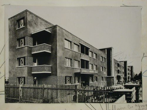 View of a housing block, Zwenkau, Germany