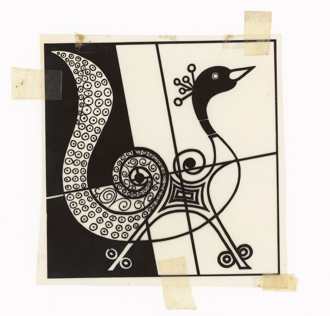 Transparency of artwork of abstract bird by Aditya Prakash