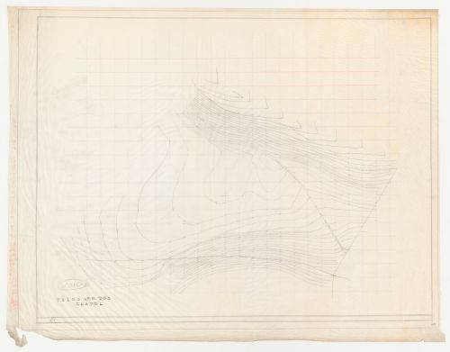 Wayfarers' Chapel, Palos Verdes, California: Contour map of site