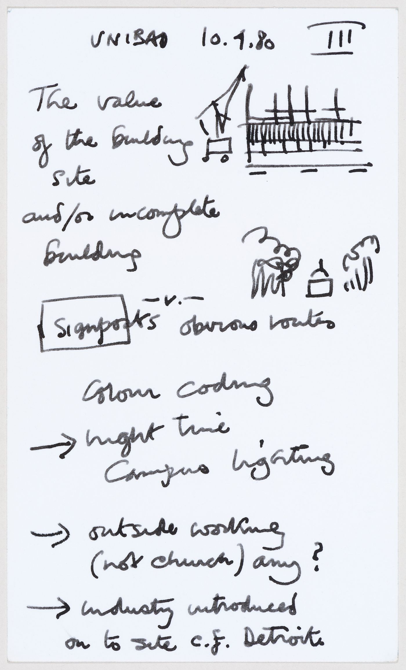 Unibad: notes and sketches