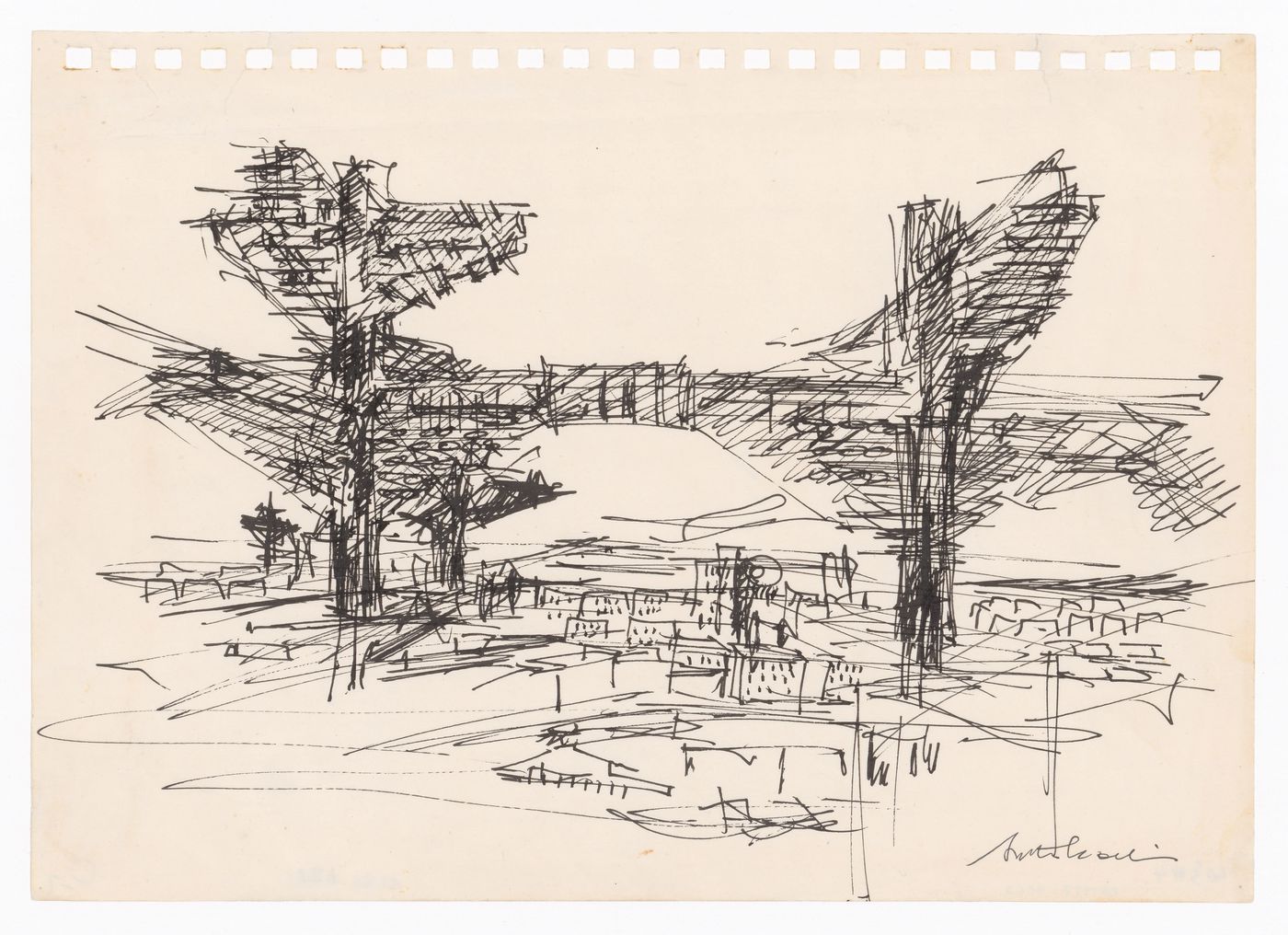 Sketch for the Clusters in the Air Project, Tokyo