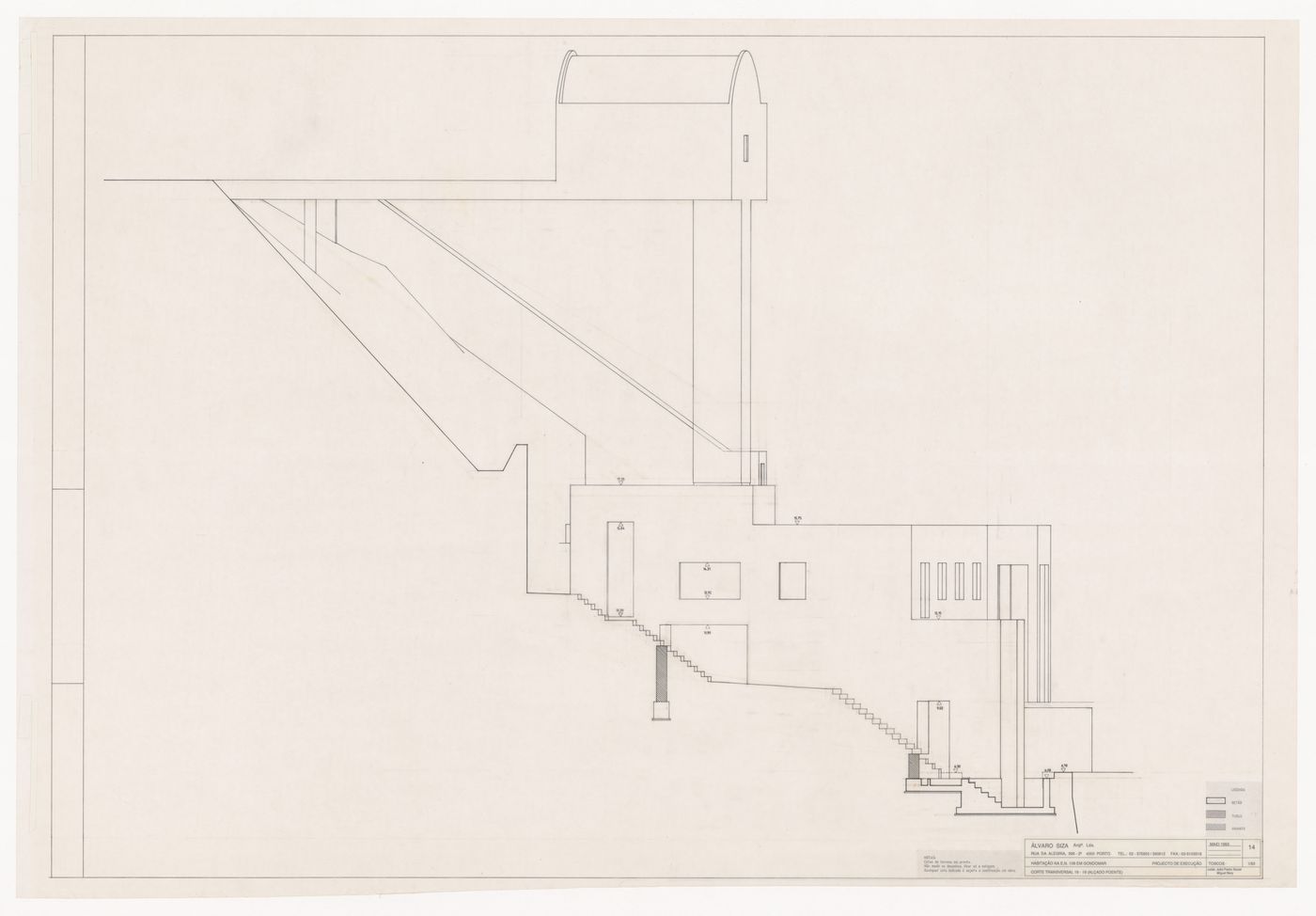 Section for Casa Mário Bahia [Mário Bahia house], Gondomar, Portugal