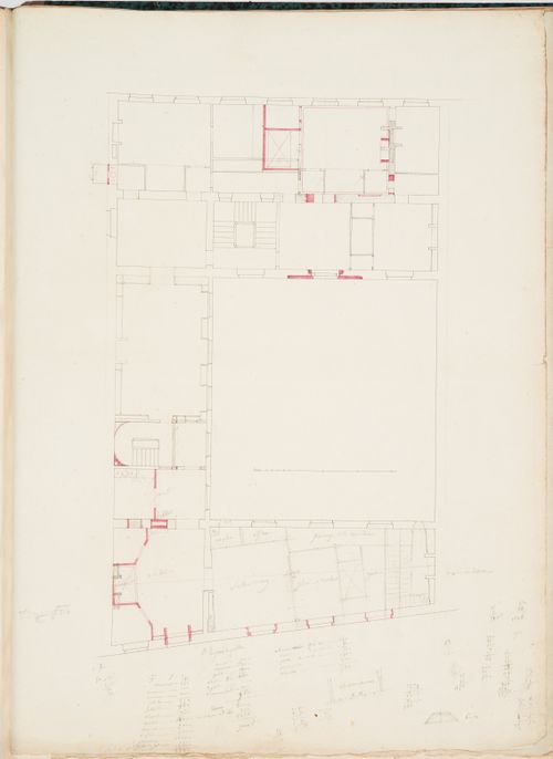 Project for renovations for a house for M. le Dhuy: First floor plan