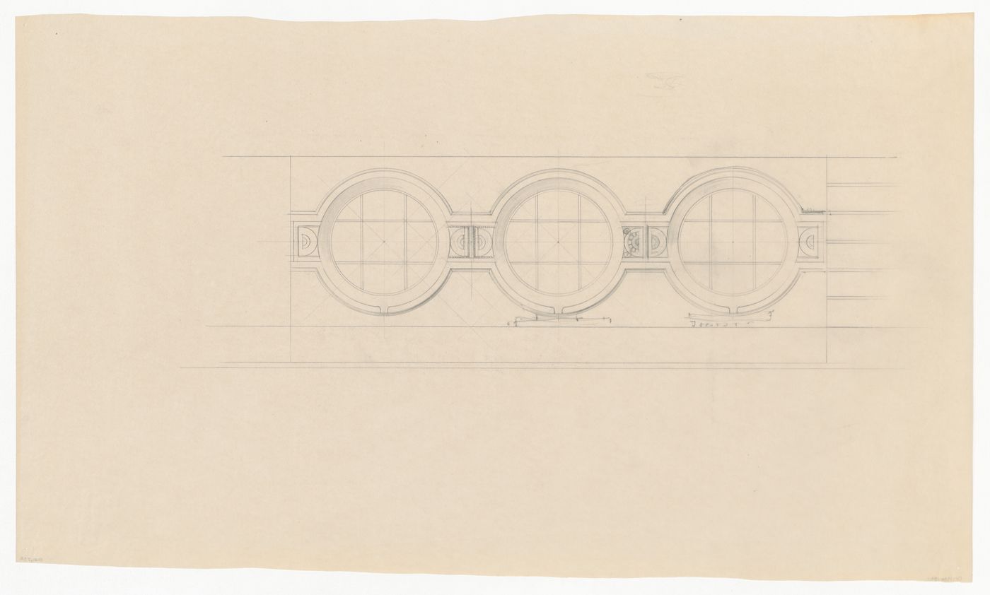 Elevation for windows [?] and moldings for Olveh mixed-use development, Rotterdam, Netherlands