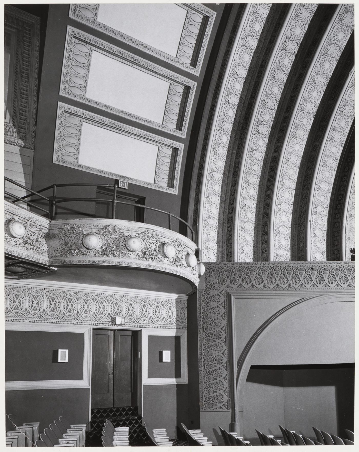 Detail of proscenium area of the Garrick Building by Louis Sullivan, Chicago, Illinois