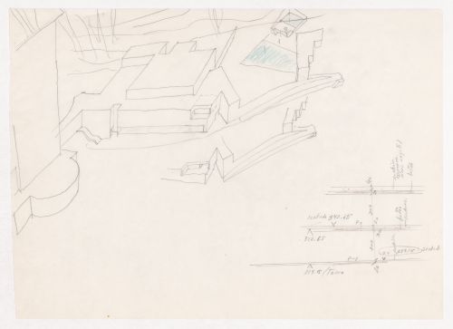 Sketch axonometric views for Parque de Vidago, Complexo Termal e Hotel Palace, Vidago, Portugal