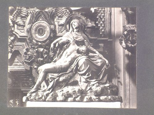 View of the sculpture "La Piedad" in the Church of Santa Clara, Convento de Santa Clara, Querétaro, Mexico