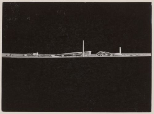 View of model for Maracanã stadium, Rio de Janeiro, Brazil
