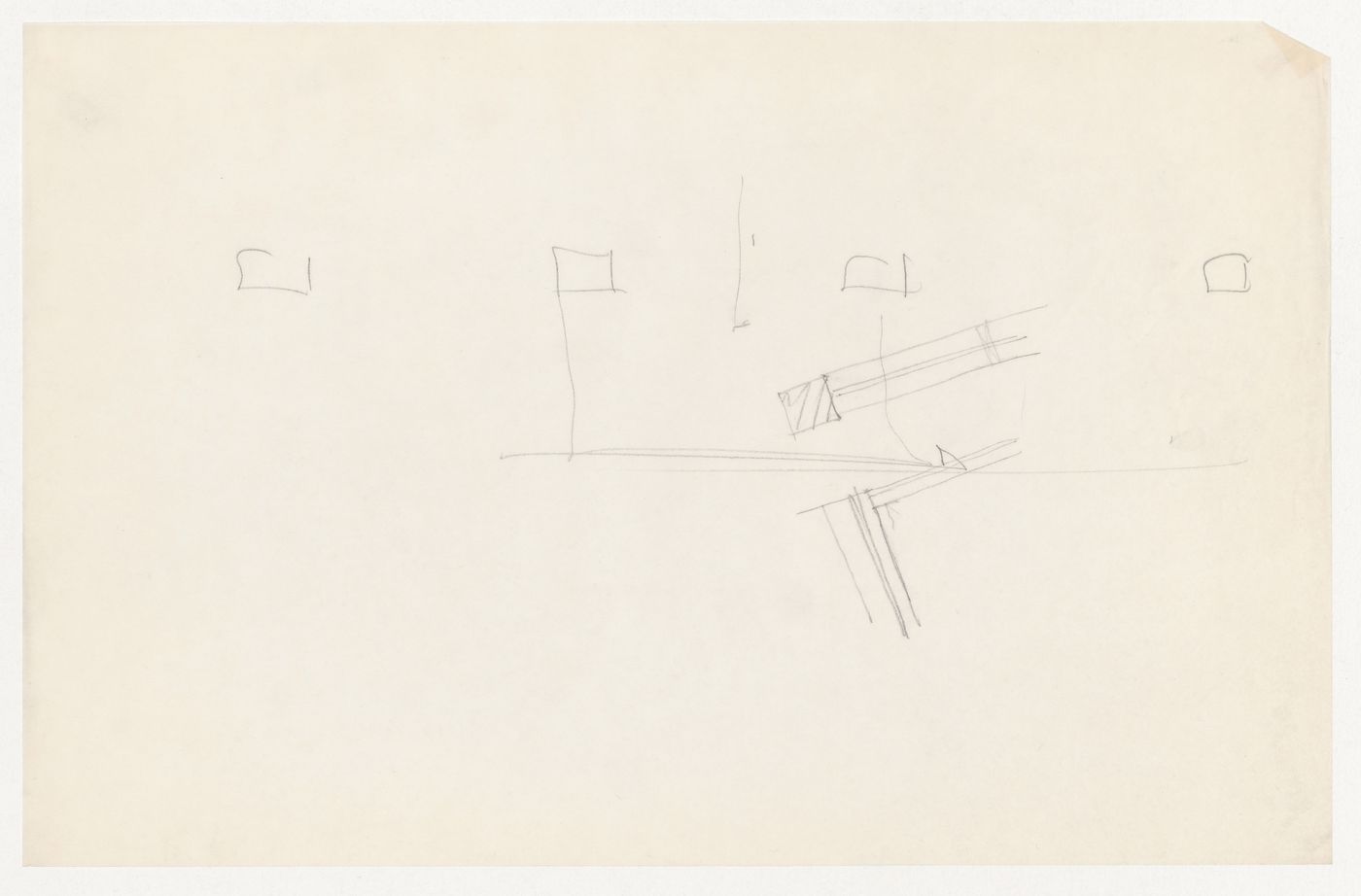 Partial sketch elevation and partial sketch plan for a window mullion ...