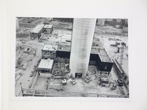 View of construction of boiler house for power station, United Kingdom