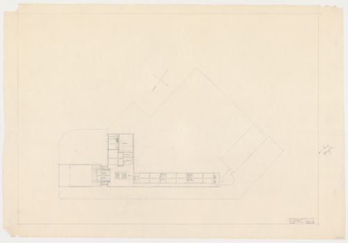 Second floor plan for the Second Liberal Christian Lyceum, The Hague, Netherlands