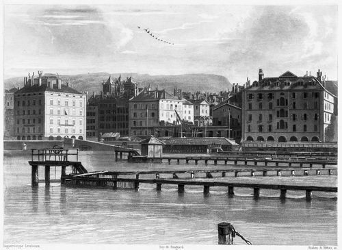 View of port, Geneva, Switzerland