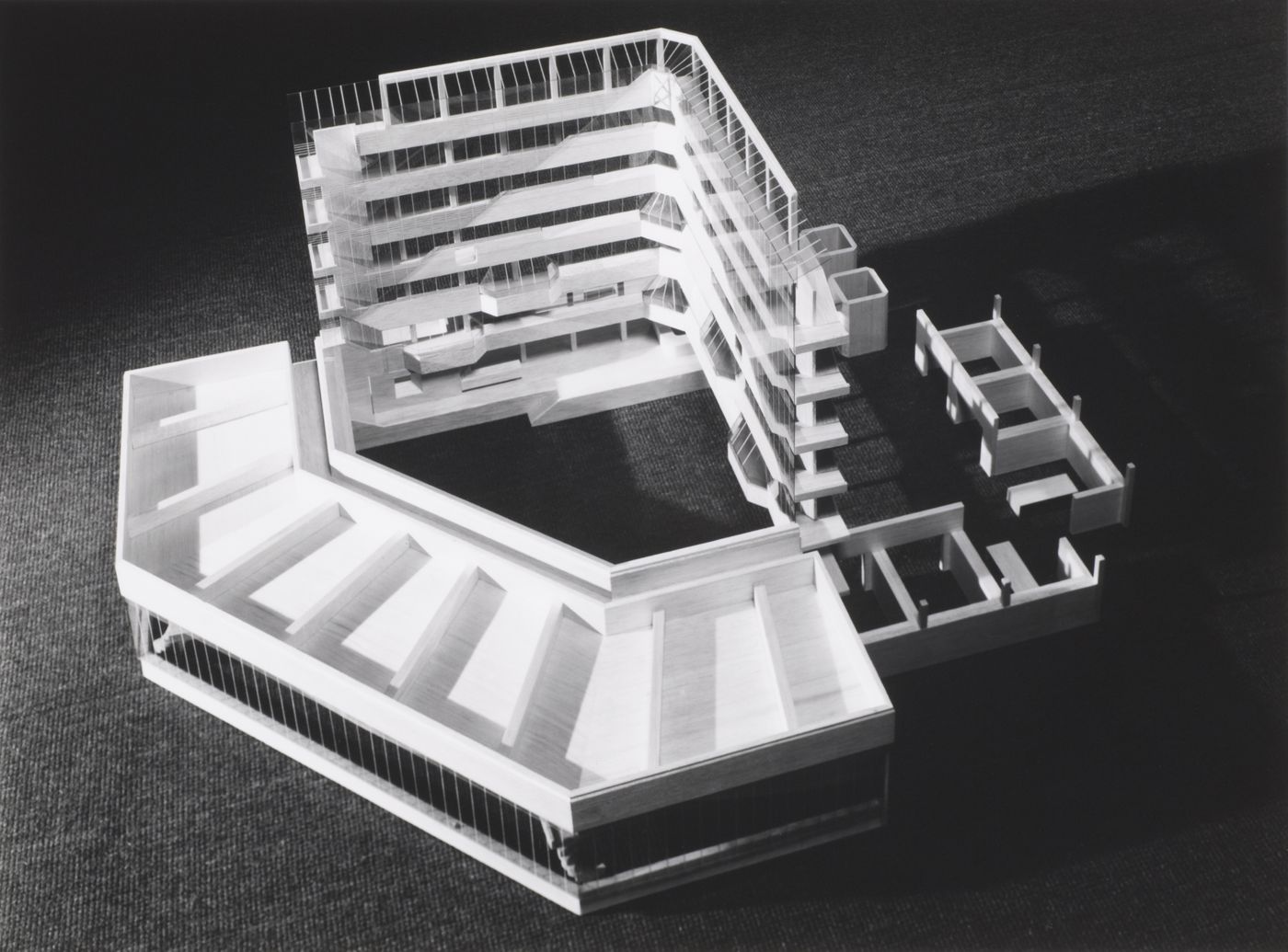 History Faculty Building, University of Cambridge, Cambridge, England: view of model