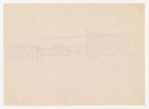 Interior perspective sketch for Museum for a Small City